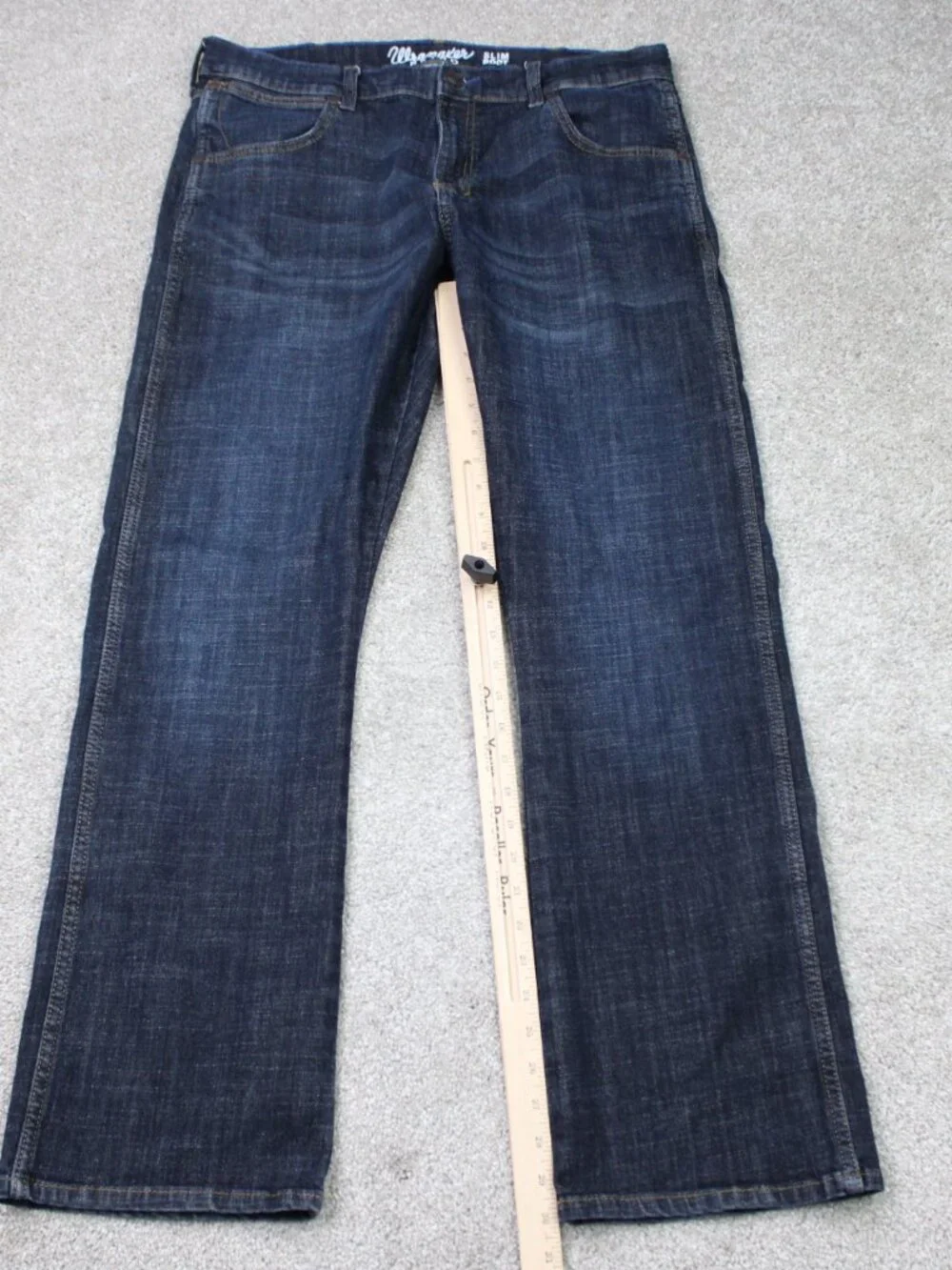 Wrangler Retro Jeans Mens 36x30 Blue Slim Boot Western Boot Cut 5-Pocket Denim